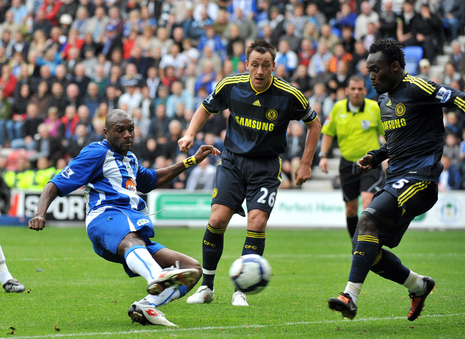 Almost scoring against Chelsea