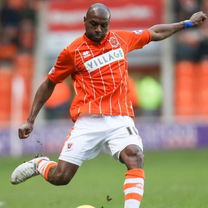 playing for Blackpool